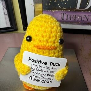 Positive Crocheted Duck Plush